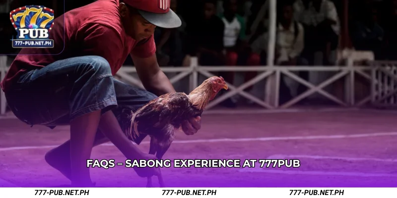 FAQs Sabong Experience at 777PUB